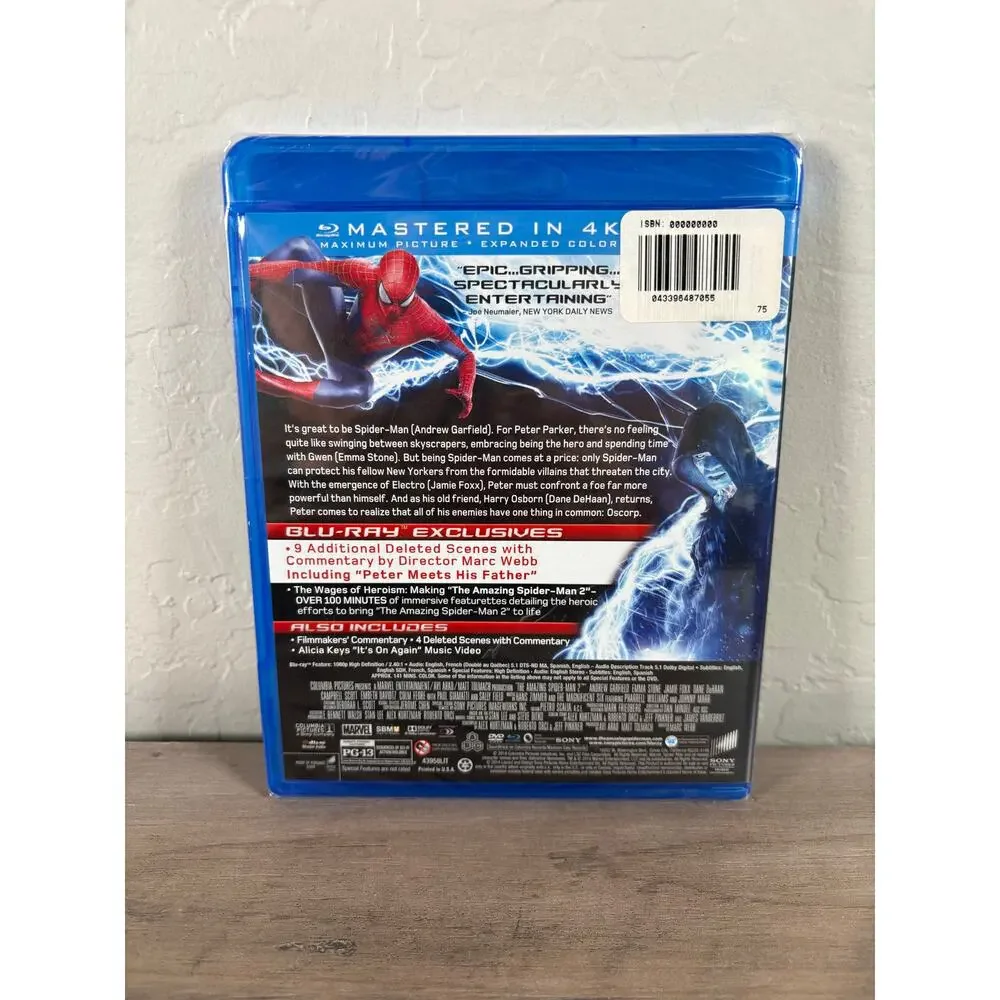 The Amazing Spider-Man 2- Blu-Ray and DVD NEW in original Packaging‎